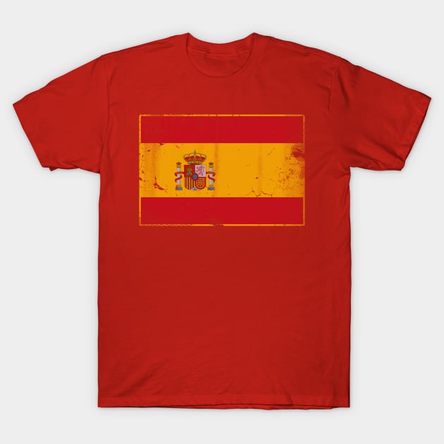 Vintage Flag Of Spain T-Shirt by E